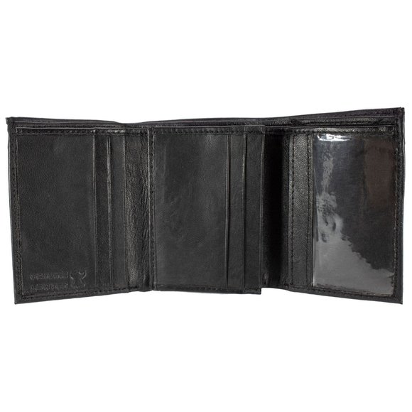 Men Trifold Black Leather Wallet - Picture 8 of 13